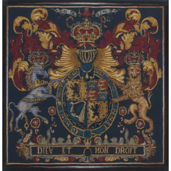 Stuart Crest II Belgian Tapestry Cushion Crest & Court of Arms