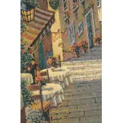 C Charlotte Home Furnishings Inc Bellagio Village Two Tables Belgian Tapestry Cushion - 17 in. x 17 in. Cotton by Robert Pejman | Close Up 2