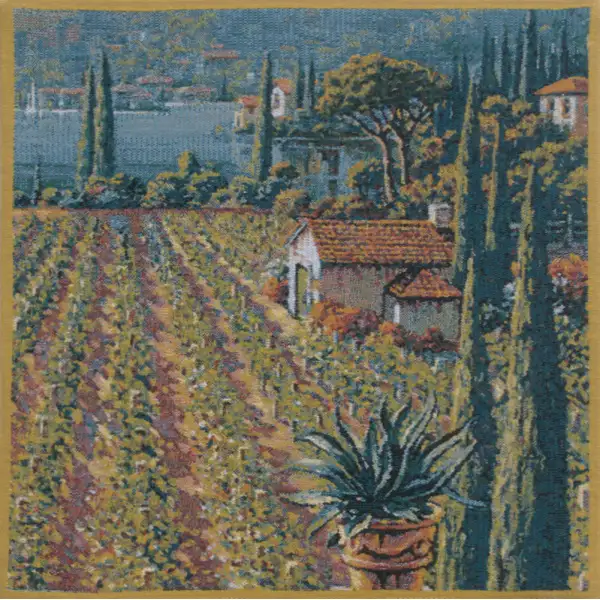 Lakeside Vineyard Right Belgian Tapestry Cushion Wine & Feast Cushions