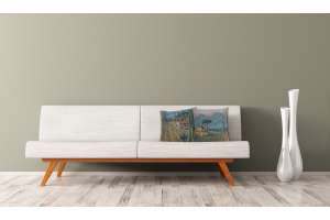 Lakeside Vineyard Right Belgian Tapestry Cushion