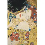 Kiss II Belgian Tapestry Cushion - 17 in. x 17 in. Cotton by Gustav Klimt | Close Up 2