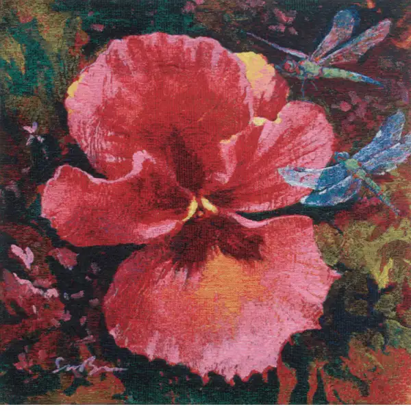 Gratitude I Belgian Tapestry Cushion Flora & Fauna