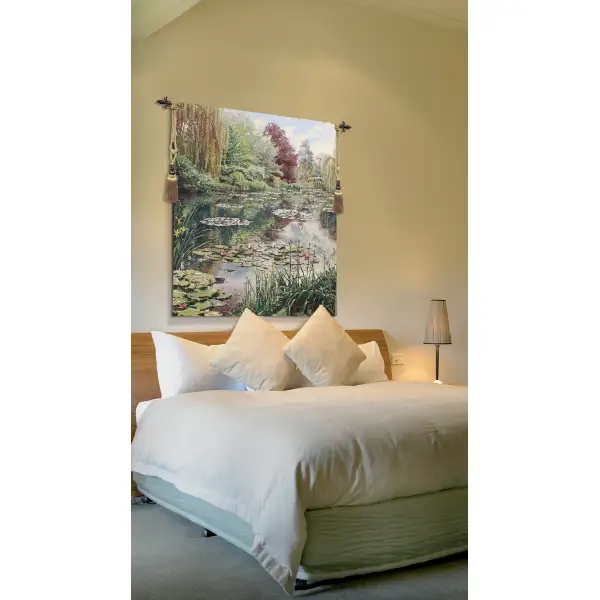 Monet's Garden without Border Belgian Tapestry Wall Hanging Art Tapestry