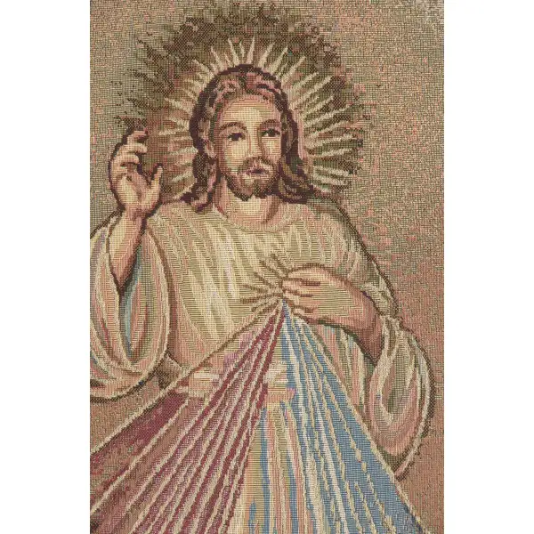 Merciful Jesus Lectern European Tapestries - 20 in. x 36 in. Cotton/Polyester/Viscose by Alberto Passini | Close Up 1