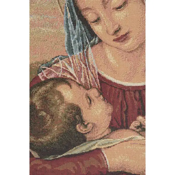 Our Lady Of Divine Providence European Tapestries - 20 in. x 35 in. Cotton/viscose/goldthreadembellishments by Alberto Passini | Close Up 2