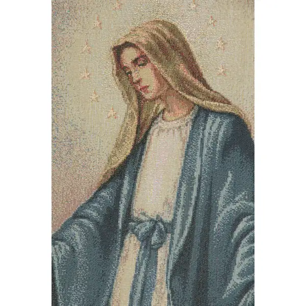 Miraculous Madonna European Tapestries - 22 in. x 43 in. Cotton/viscose/goldthreadembellishments by Alberto Passini | Close Up 1