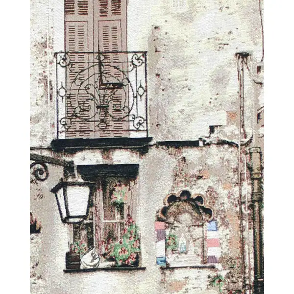 Cat In A Window I Fine Art Tapestry City & Village Tapestries