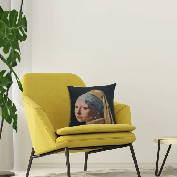Girl With The Pearl Earring Belgian Cushion Cover Tapestry Cushions