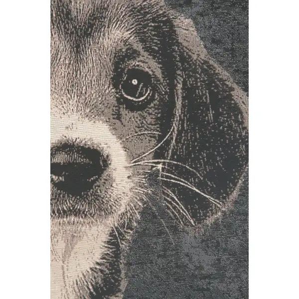 Puppy Dog Eyes European tapestry stretched