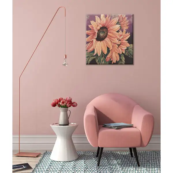 In Bloom modern tapestry stretched