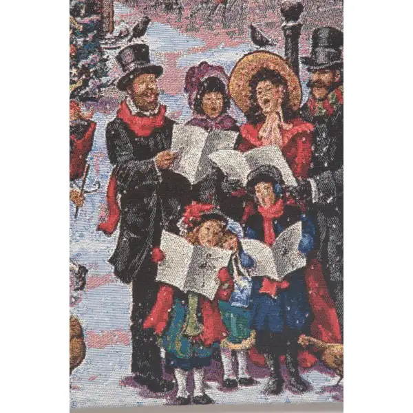 Carolers European tapestry stretched