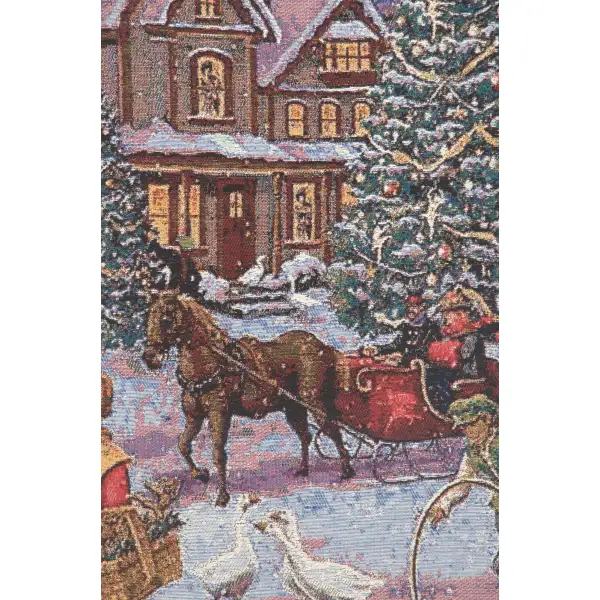 Carolers tapestry stretched