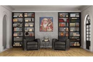 Santa's Arrival Stretched Wall Art Tapestry