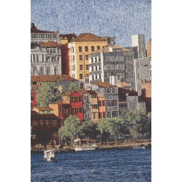 City by the Sea European tapestry stretched