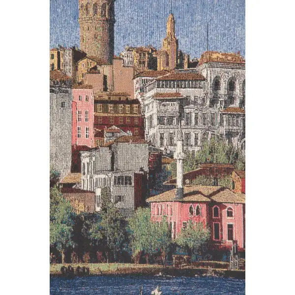 City by the Sea tapestry stretched