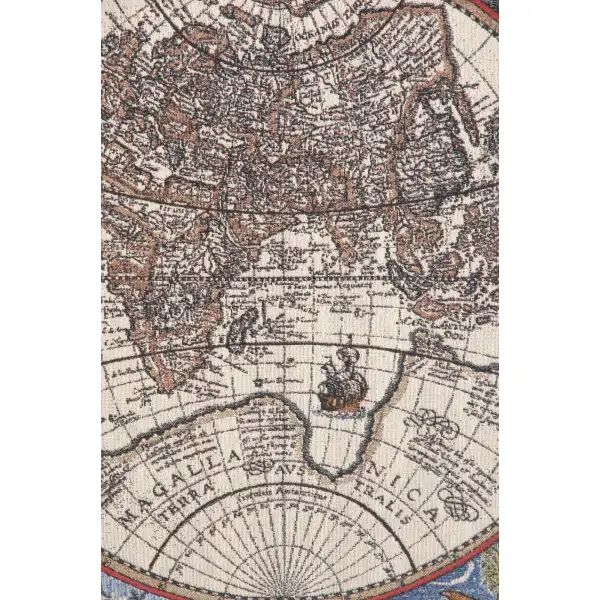 Wall Map of Wonder European tapestry stretched