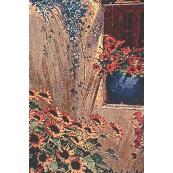 Foliage Home tapestry stretched