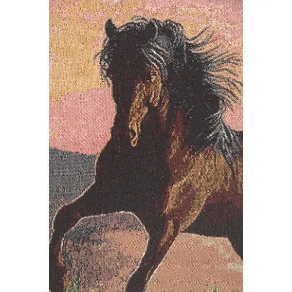 Gallop European tapestry stretched