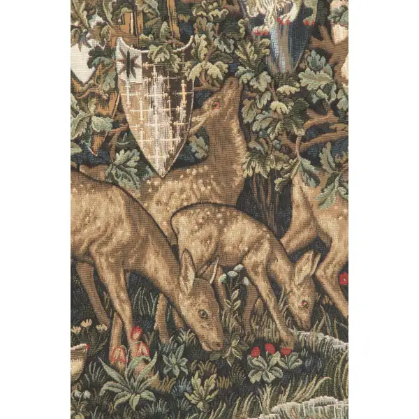 Verdure With Reindeer I Belgian Tapestry Wall Hanging Pre-Raphaelite Tapestries
