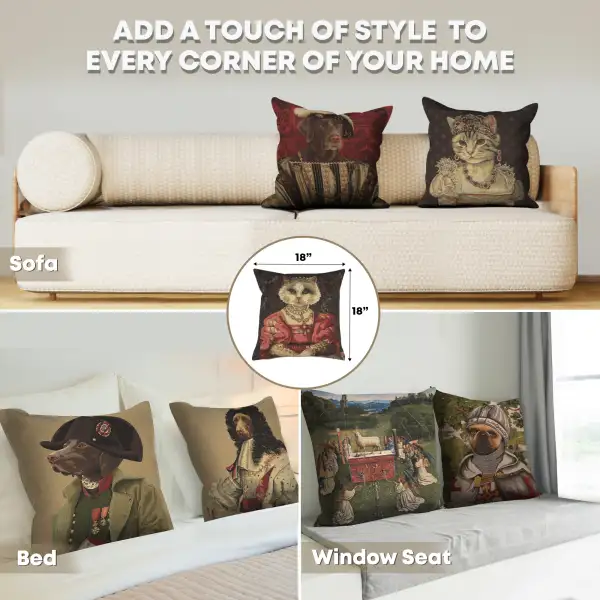 Cat With Crown A Belgian Cushion Cover | Application