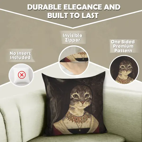 Cat With Hat B Belgian Cushion Cover | Feature