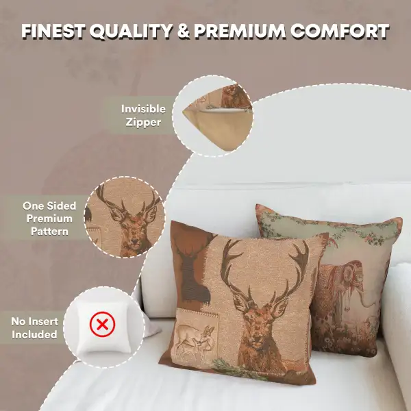 Deer Doe and Stag Cushion | Feature