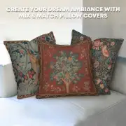 C Charlotte Home Furnishings Inc Cushion Birds Face to Face French Tapestry Cushion - 14 in. x 14 in. Cotton by William Morris | Orientation