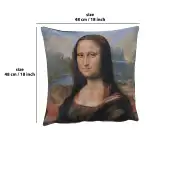 Mona Lisa II Belgian Cushion Cover | 18x18 in