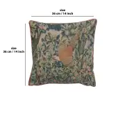 C Charlotte Home Furnishings Inc A Pheasant in A Forest Small French Tapestry Cushion - 14 in. x 14 in. Cotton by William Morris | 14x14 in