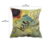 Composition VIII By Kandisnky Belgian Cushion Cover - 18 in. x 18 in. Wool/PolyViscous by Kandinsky | 18x18 in