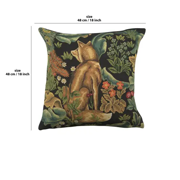 Wolf by William Morris Belgian Cushion Cover | 18x18 in