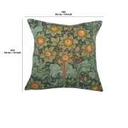 Orange Tree w/Arabesques Blue Cushion | 19x19 in