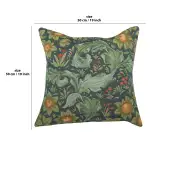 Arabesques w/Orange Tree Blue Cushion | 19x19 in