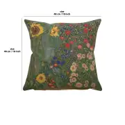 Country Garden A by Klimt Belgian Cushion Cover | 18x18 in