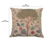 Kelmscott Tree Beige Cushion | 19x19 in