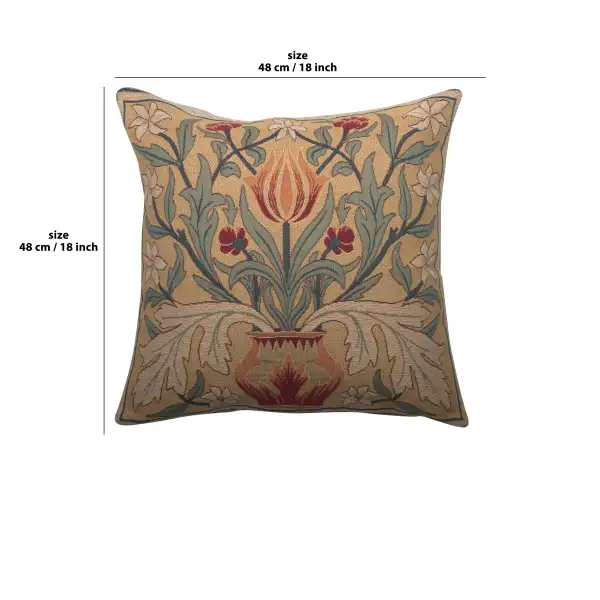 The Tulip William Morris Belgian Cushion Cover | 18x18 in