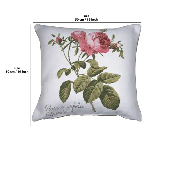Rose On Right White Cushion Cover