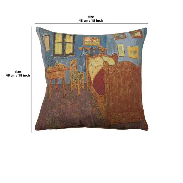 Van Gogh's La Chambre Belgian Cushion Cover | 18x18 in