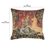 Medieval View Large Belgian Cushion Cover | 18x18 in