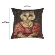 Cat With Crown A Belgian Cushion Cover | 18x18 in
