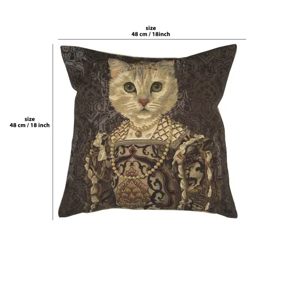 Cat With Crown B throw pillows