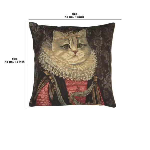Cat With Crown C throw pillows