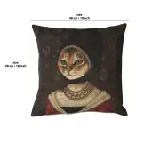 Cat With Hat A Belgian Cushion Cover | 18x18 in