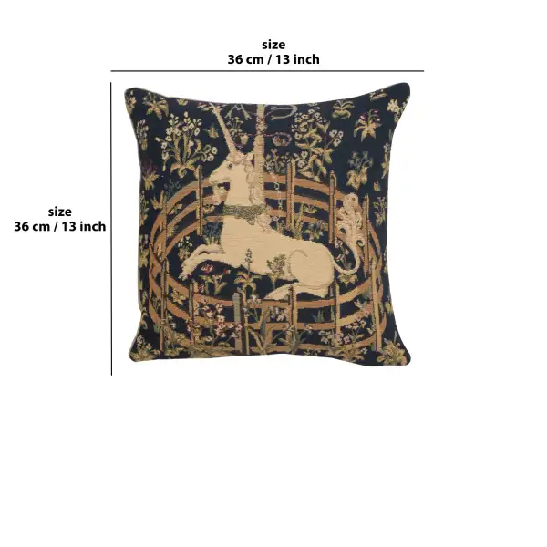 Captive Unicorn I European Cushion Cover - 13 in. x 13 in. Cotton by Charlotte Home Furnishings | 13x13 in