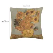 Van Gogh's Sunflower III Belgian Cushion Cover | 18x18 in