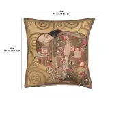 The Accomplissement Gold Belgian Cushion Cover | 18x18 in