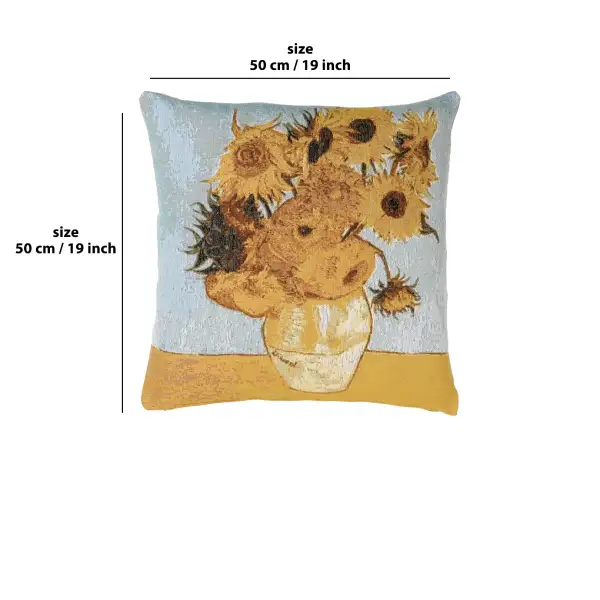 Sunflowers by Van Gogh throw pillows