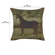 Black Horse Cushion - 19 in. x 19 in. Wool/cotton/others by Charlotte Home Furnishings | 19x19 in