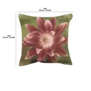 Red Star Flower Cushion - 19 in. x 19 in. Cotton/Viscose/Polyester by Charlotte Home Furnishings | 19x19 in