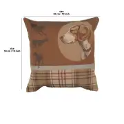 Scottish Dogs Cushion - 19 in. x 19 in. Cotton/Viscose/Polyester by Charlotte Home Furnishings | 19x19 in
